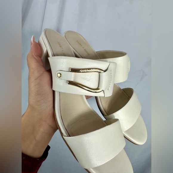 Saint and Sofia Maida white block heel size 8 - Picture 2 of 8